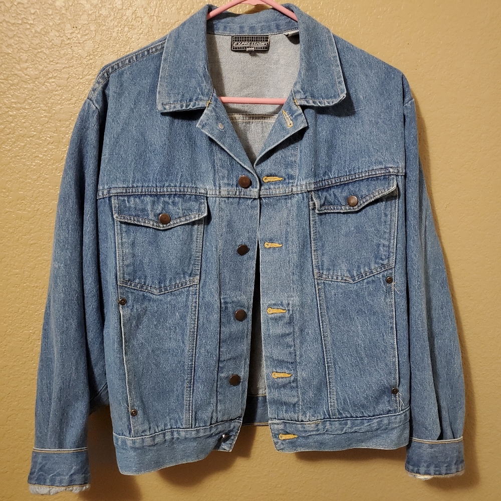 Expressions Button Up Jean Jacket - image 1